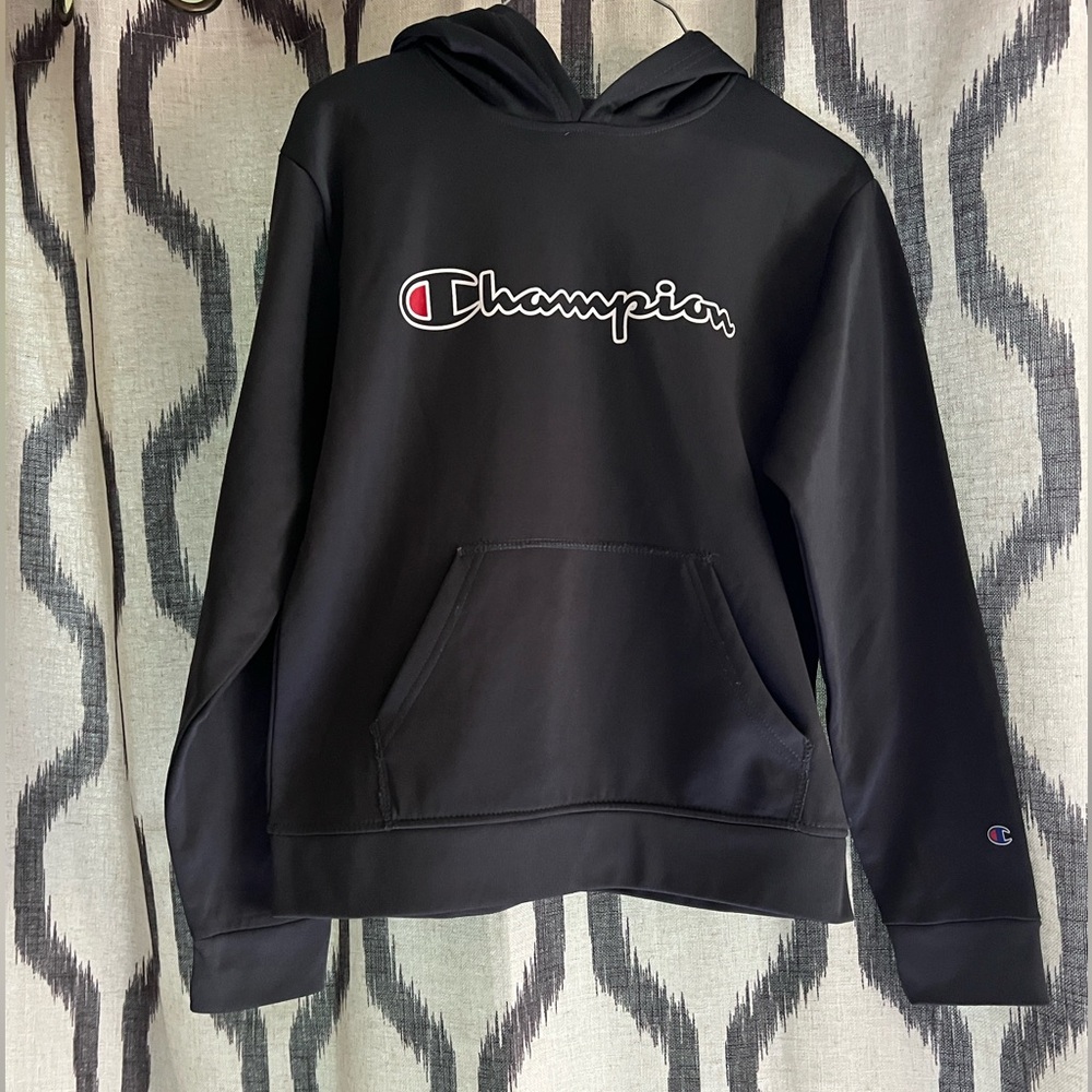 Boys dark grey champion hoodie